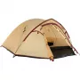 COLEMAN Darwin 4 Plus Sommer-Campingzelt für 4 Personen — beige/dunkelrot