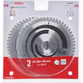 Kreissägeblatt Bosch Multi Material 190x30x2,4/1,8 mm 54T (2608644652)