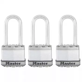 Vorhängeschloss MASTER LOCK 45 mm Excell laminiert 3er-Pack mit 51 mm Bügel