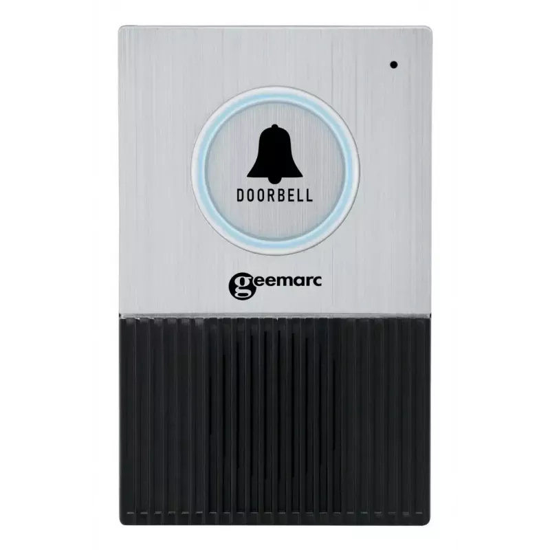Türklingel RING Geemarc 595 U.L.E Wireless IP44 Batterie AA 50 m Reichweite Schwarz/Silber