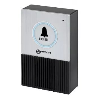 Türklingel RING Geemarc 595 U.L.E Wireless IP44 Batterie AA 50 m Reichweite Schwarz/Silber