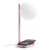 Tisch-LED-Lampe Lexon Bubble Lamp LH70LP hellrosa 15W mit kabellosem Ladegerät
