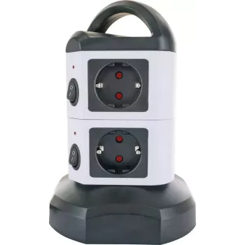 Power Extension Schwaiger STDT2718 1.8m 7 AC Outlets Indoor Schwarz White