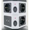 Power Extension Schwaiger STDT2718 1.8m 7 AC Outlets Indoor Schwarz White