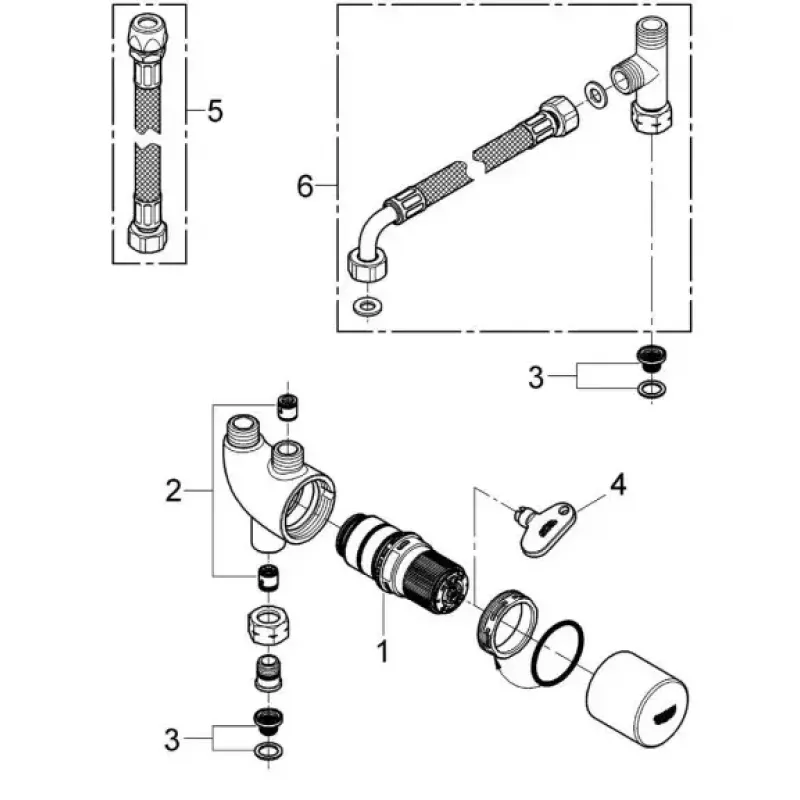 Thermostat GROHE 34487000 Chrom
