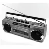 Tragbarer Kassettenspieler Soundmaster SRR80TI mit DAB+ und FM, LCD-Display, 3 W RMS, 3,5-mm-Kopfhöreranschluss, batterie-/230V-betrieben