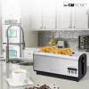 Toaster Clatronic TA 3687 4 Scheiben 1200 W Schwarz Edelstahl
