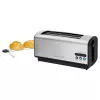 Toaster Clatronic TA 3687 4 Scheiben 1200 W Schwarz Edelstahl