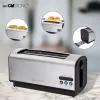 Toaster Clatronic TA 3687 4 Scheiben 1200 W Schwarz Edelstahl