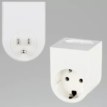 Reise-Steckeradapter REV 0020440803 für USA-Steckdosen, weiß