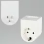 Reise-Steckeradapter REV 0020440803 für USA-Steckdosen, weiß