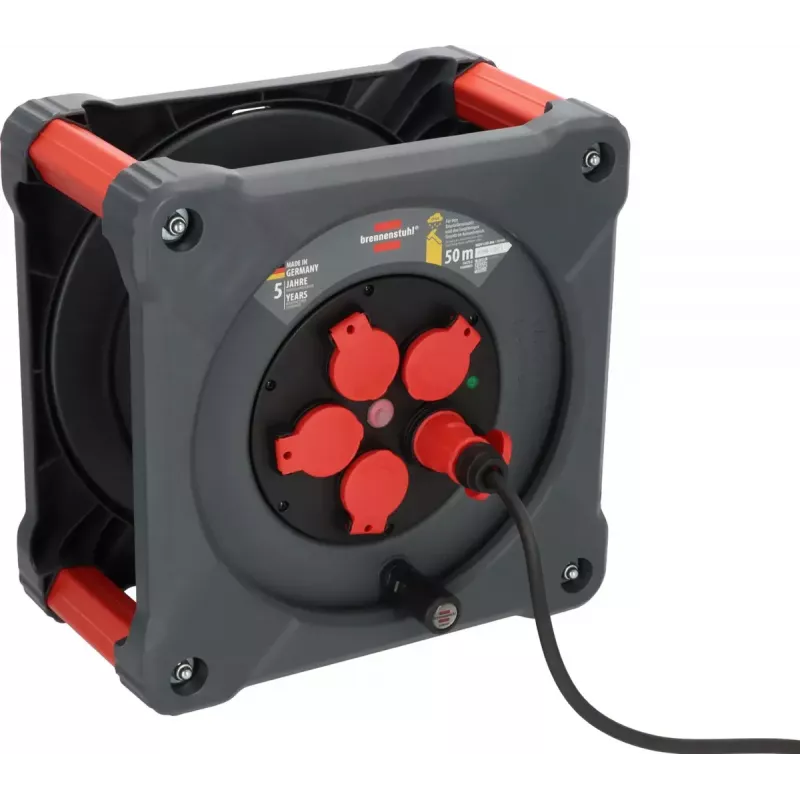 Steckdosenleiste Brennenstuhl KA 5100 5 AC-Steckdosen 50 m Schwarz Rot Silber