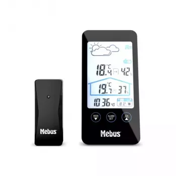 Digitale Wetterstation Mebus 11908 Schwarz