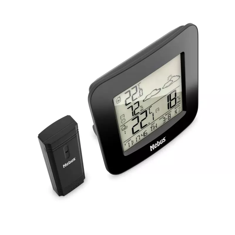 Wetterstation Mebus 40715 Funk Schwarz