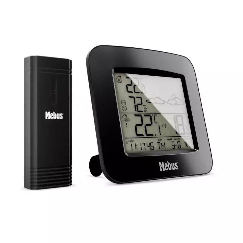 Wetterstation Mebus 40715 Funk Schwarz
