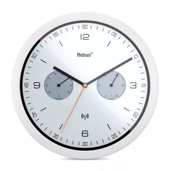 Wand-/Tischuhr Mebus 52826 Rund Schwarz Grau Weiß