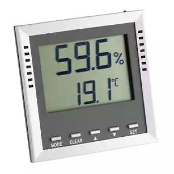 Elektronisches Innen-Hygrometer TFA-Dostmann 30.5010 Digitalanzeige Grau Silber
