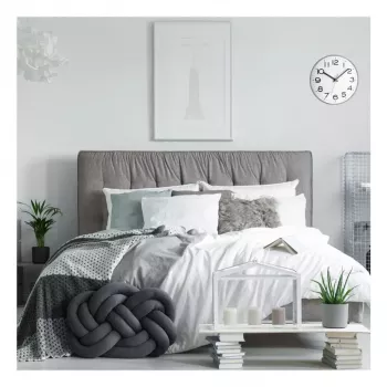 Quarzuhr TFA-Dostmann 60.3017 Circle Grau Weiß Wand Tischuhr
