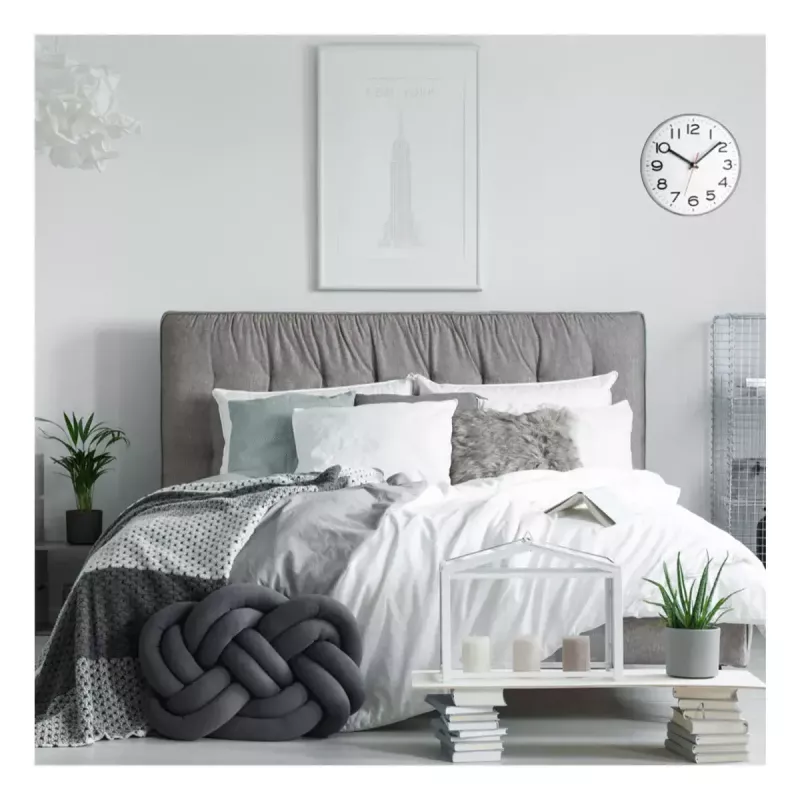 Quarzuhr TFA-Dostmann 60.3017 Circle Grau Weiß Wand Tischuhr