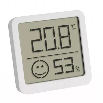 Elektronisches Umgebungsthermometer TFA-Dostmann 30.5053.02 Innen-/Außenbereich Digital Silber Weiß