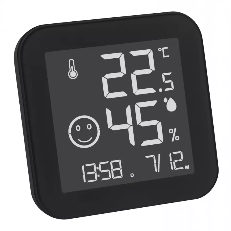 Elektronisches Umgebungsthermometer TFA-Dostmann 30.5054.01 Innenraum Digital Schwarz Weiß