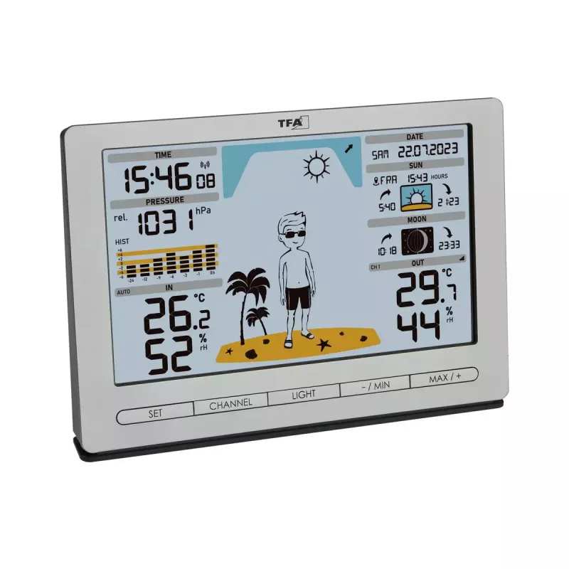 TFA-Dostmann Meteo Jack Silber Innen- Außenthermometer Hygrometer Barometer