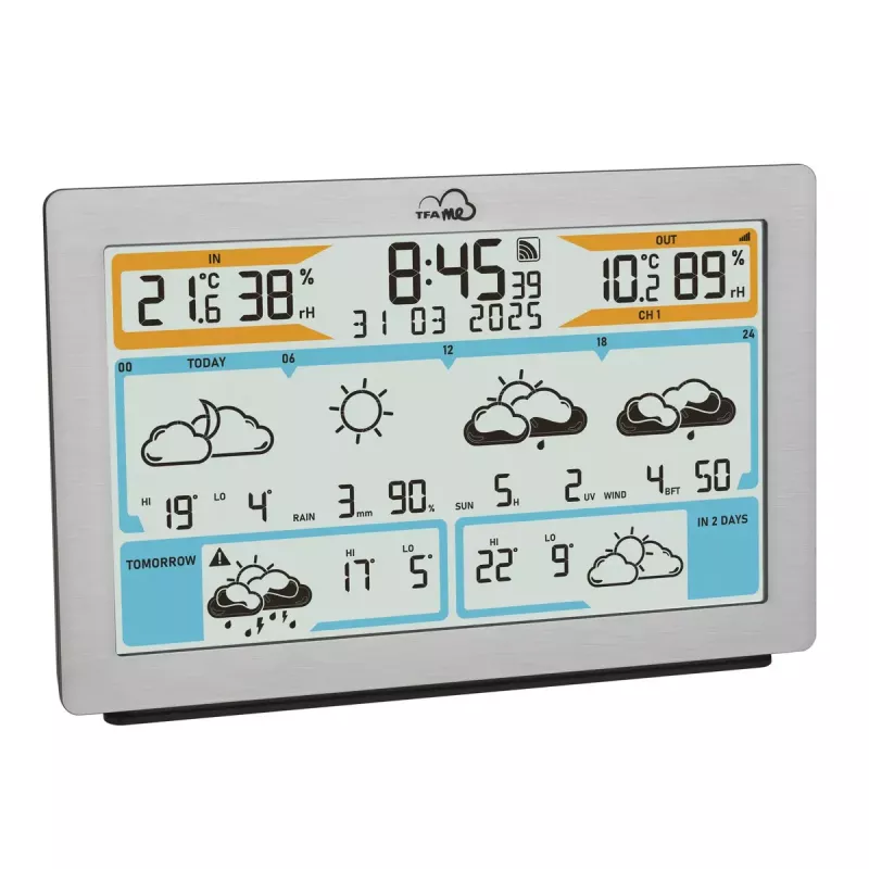 TFA-Dostmann TFA.me Silber LCD Batterie Wi-Fi Anemometer Hygrometer Thermometer