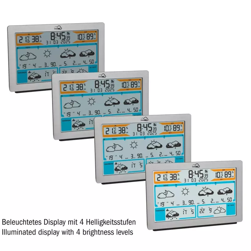 TFA-Dostmann TFA.me Silber LCD Batterie Wi-Fi Anemometer Hygrometer Thermometer