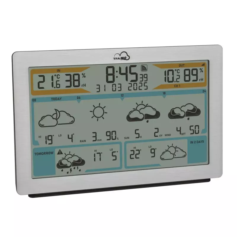 TFA-Dostmann TFA.me Silber LCD Batterie Wi-Fi Anemometer Hygrometer Thermometer