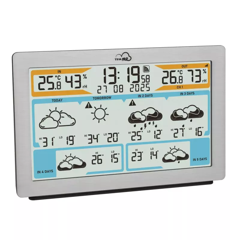 TFA-Dostmann TFA.me Silber LCD Batterie Wi-Fi Anemometer Hygrometer Thermometer