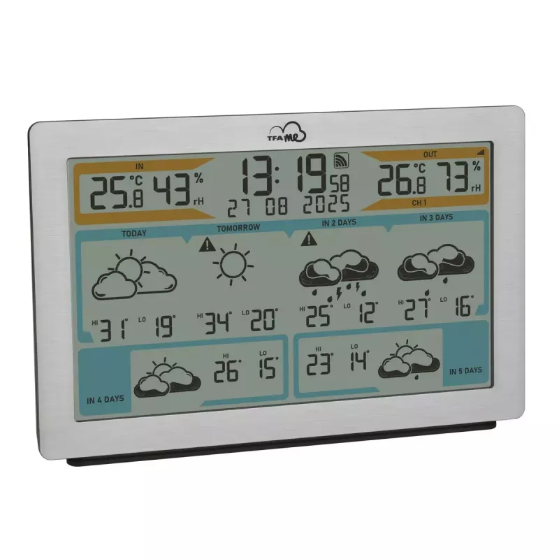 TFA-Dostmann TFA.me Silber LCD Batterie Wi-Fi Anemometer Hygrometer Thermometer