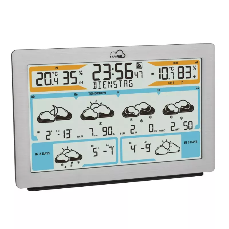 TFA-Dostmann TFA.me Silber LCD Batterie Wi-Fi Anemometer Hygrometer Thermometer