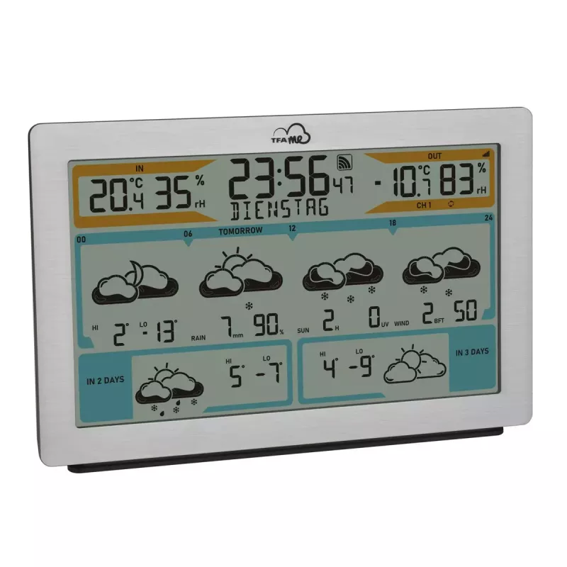 TFA-Dostmann TFA.me Silber LCD Batterie Wi-Fi Anemometer Hygrometer Thermometer