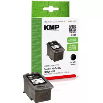 Tintenpatrone KMP C136 kompatibel mit Canon PG-560 XL Schwarz