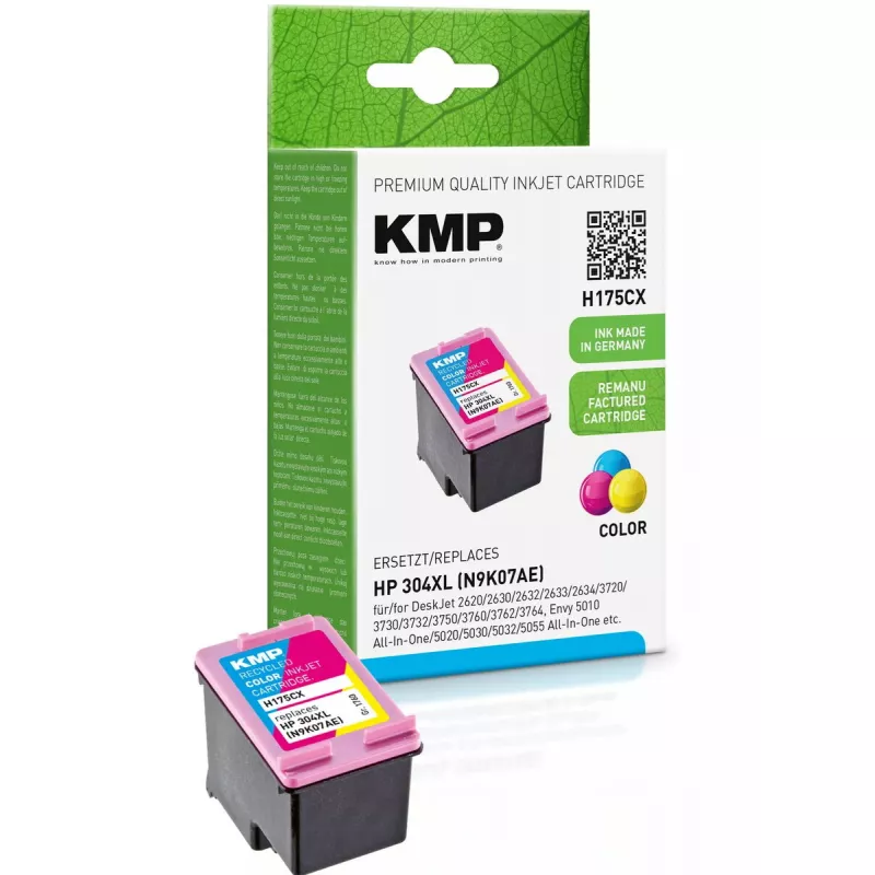 KMP HP 304XL (N9K07AE) 3-farbig Patrone