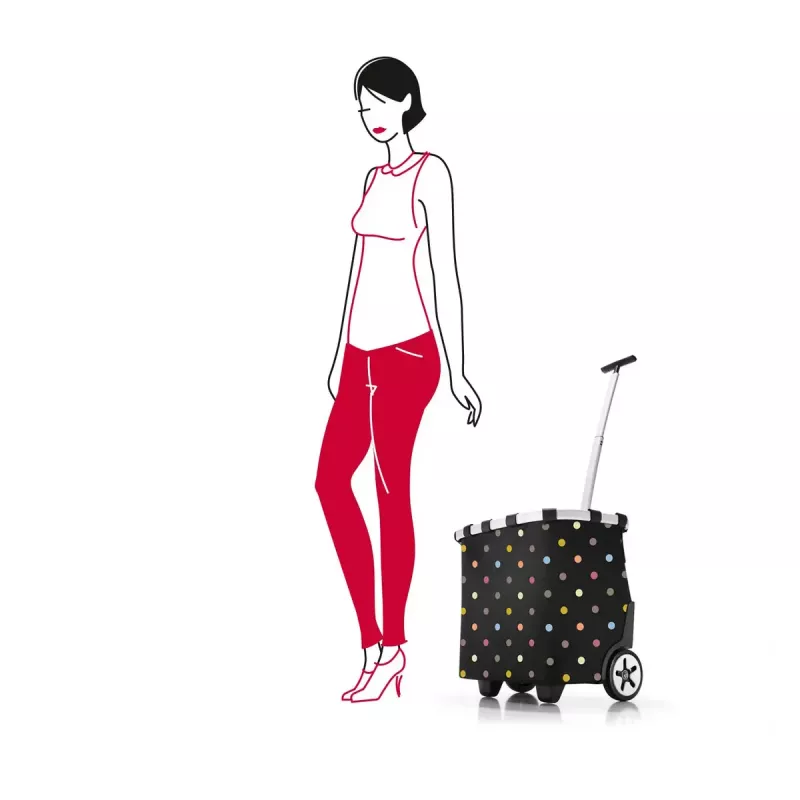 Tote Bag Reisenthel Carrycruiser — 40 L, Aluminiumrahmen, Polyester, 420×320 mm, schwarz/mehrfarbig