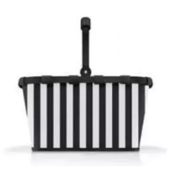 Einkaufskorb Reisenthel Carrybag Schwarz/Weiß — Aluminiumrahmen, Polyester, 22 l, 480 × 280 mm