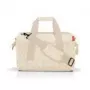 Handtasche Reisenthel allrounder M – Polyester medium 18 L, 400×240 mm, Beige mit braunem Träger