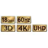 HDMI-Kabel MaxTrack C 215-3, 3 m, HDMI Typ A (Stecker–Stecker), HDMI 2.1, 18 Gbit/s, schwarz