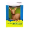 ANSMANN Baby-Nachtlicht 1800-0059 – LED, gelbes Licht, Batterie AA ×3, 119×119×137 mm, braun/grün