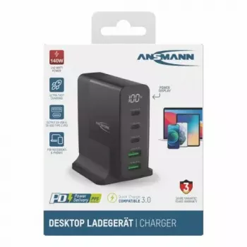 Indoor-Ladegerät Ansmann DC5140PD Universal Schwarz USB-Schnellladung