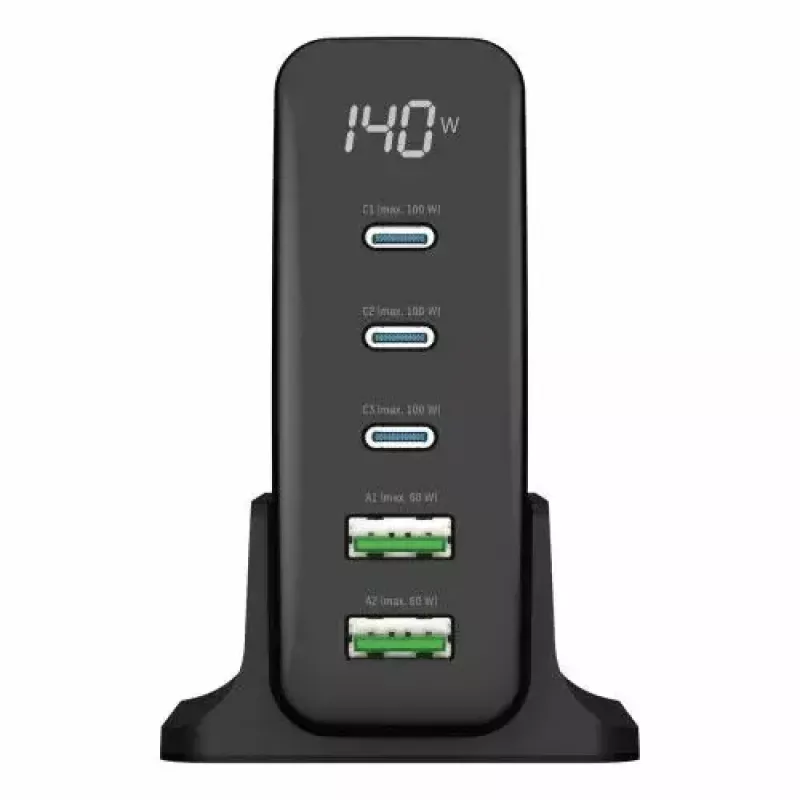 Indoor-Ladegerät Ansmann DC5140PD Universal Schwarz USB-Schnellladung
