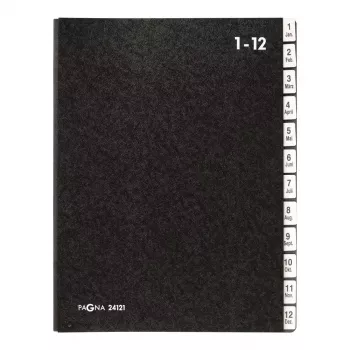Trennbuch Pagna 24121-04 Schwarz Hartkarton Polypropylen A4