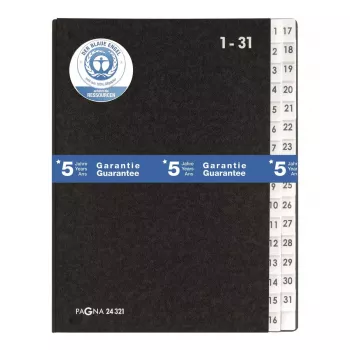 Trennbuch Pagna 24321-04 Schwarz A4