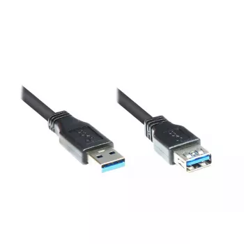 USB-Kabel Alcasa 5m USB 3.0 A USB 3.2 Gen 1 Schwarz