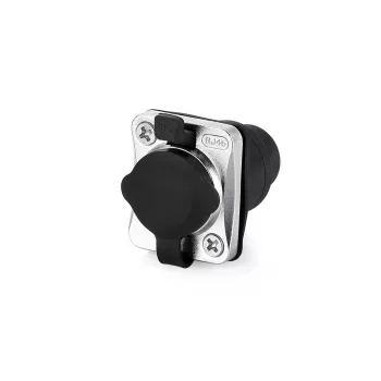 RJ45-Kupplung Alcasa S6 IC06-R002 Schwarz Metallic Buchse/Buchse