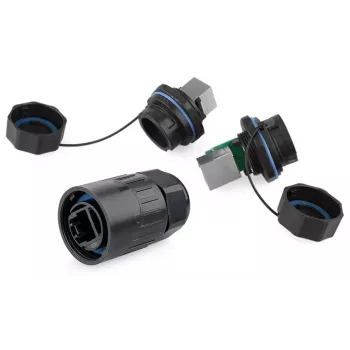Drahtverbinder RJ45 Alcasa IC06-R102 Schwarz Kupfer Kunststoff Silikagel