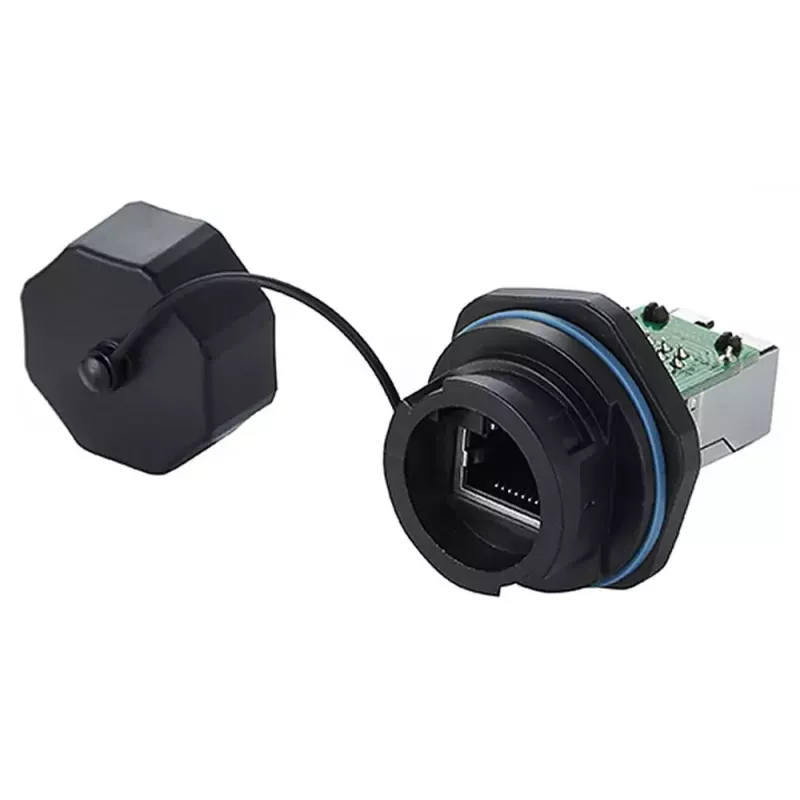 Drahtverbinder RJ45 Alcasa IC06-R102 Schwarz Kupfer Kunststoff Silikagel