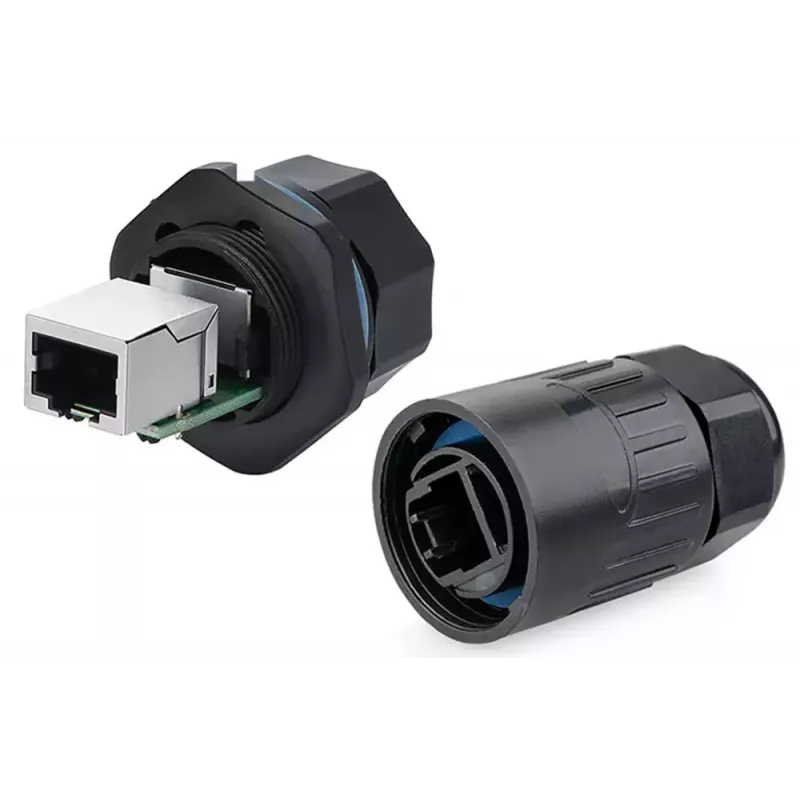 Drahtverbinder RJ45 Alcasa IC06-R102 Schwarz Kupfer Kunststoff Silikagel