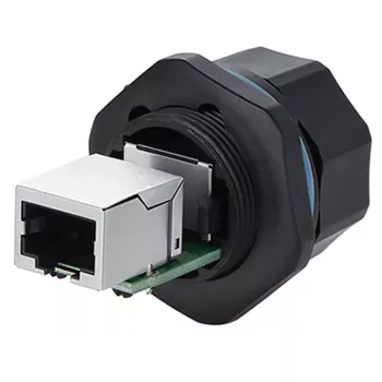 Drahtverbinder RJ45 Alcasa IC06-R102 Schwarz Kupfer Kunststoff Silikagel